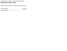 Tablet Screenshot of permit.cityofgolden.net